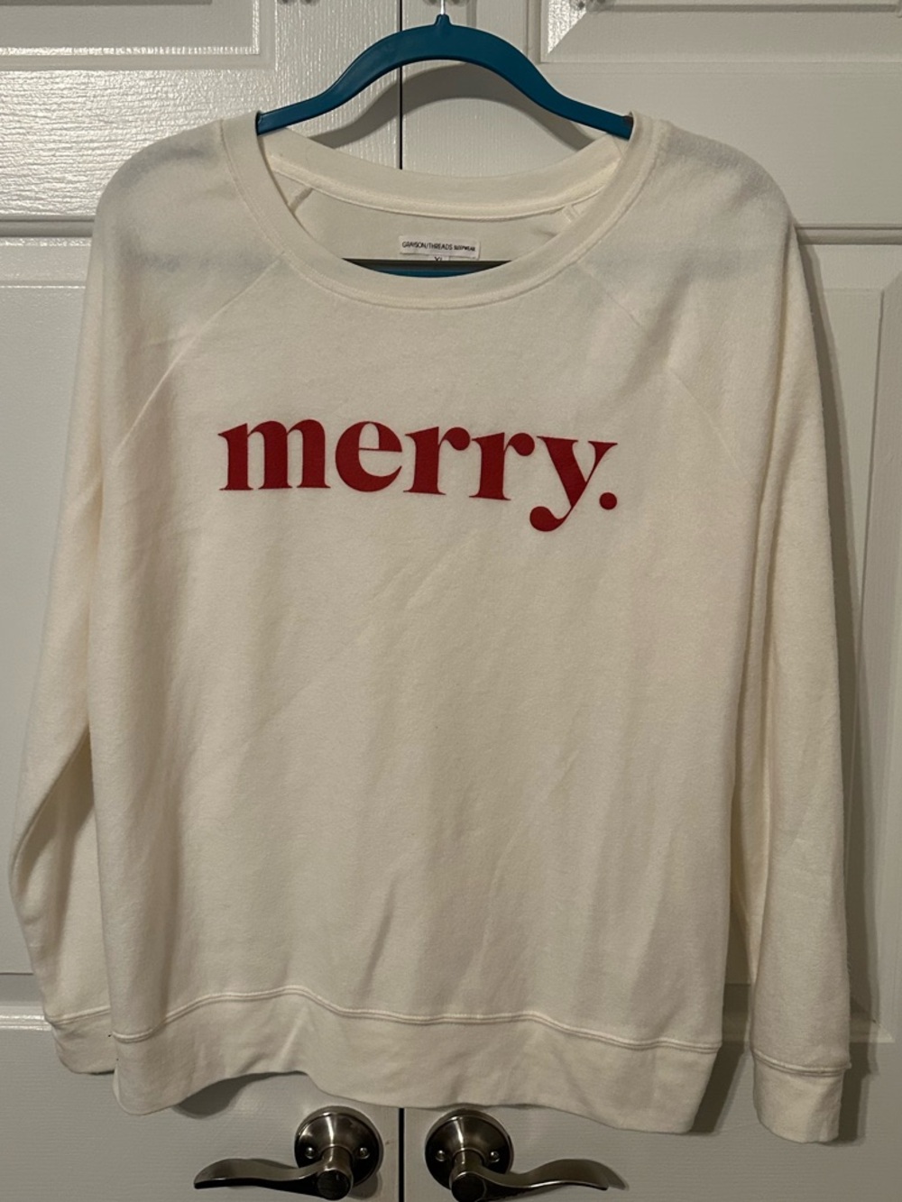 Grayson Threads Cream Sleepwear Tee with White Label